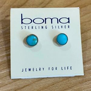 Sterling Silver Turquoise Stud Earrings
